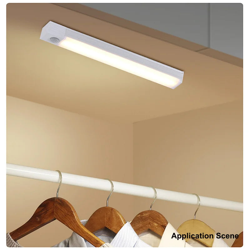 Wireless USB Rechargeable Motion Sensor LED Bar, Night Light Portable Cordless Magnetic Cabinet Lamp