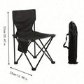 Outdoor Folding Camping Chair With Side Pockets, Stainless Steel Frame, Lightweight And Sturdy For Picnic Fishing Barbecue