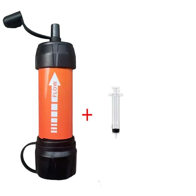 Emergency Survival & Camping Portable Water Filter - Emergency & Disaster Purifies Water Source On-The-Go