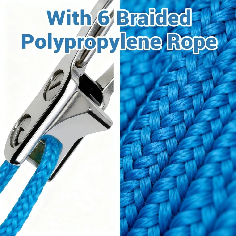 Multifunctional rope rollers & Puller - Stainless Steel Portable rope tensioner with rope rollers 6 pack ,paracord tensioner, Heavy-Duty Tie Down for Outdoors, Tarps, Boating & Camping Gear,  Durable & Lightweight，Includes
