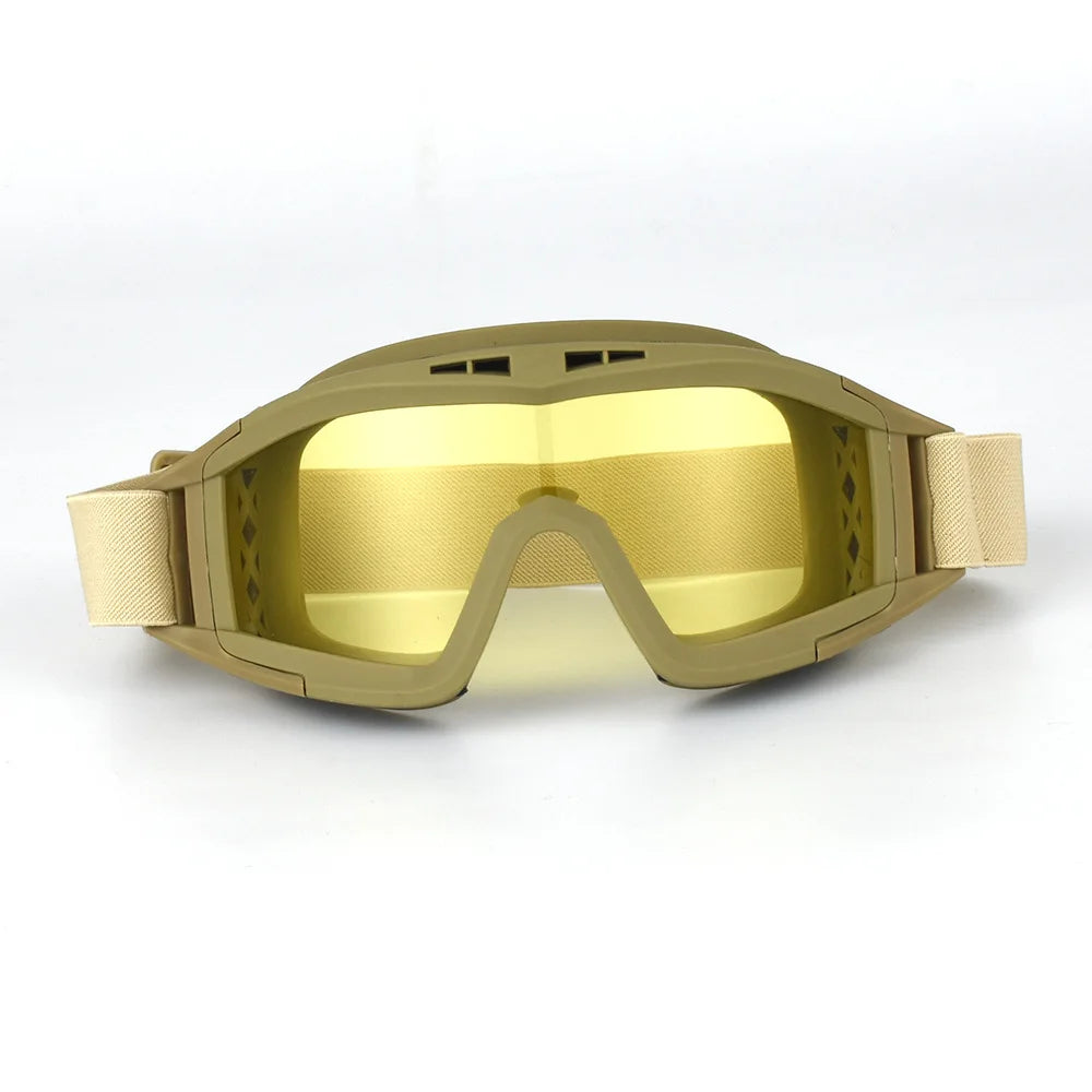 Tactical Goggles, Mountaineering, Shooting Sunglasses, Windproof, Motocross Glasses, Replaceable Lenses