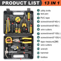 8/9/12/13Pcs Hand Tool Sets, Household Home Repair, Tool Set, Screwdriver Tool Box Set, Scissors Claw Hammer