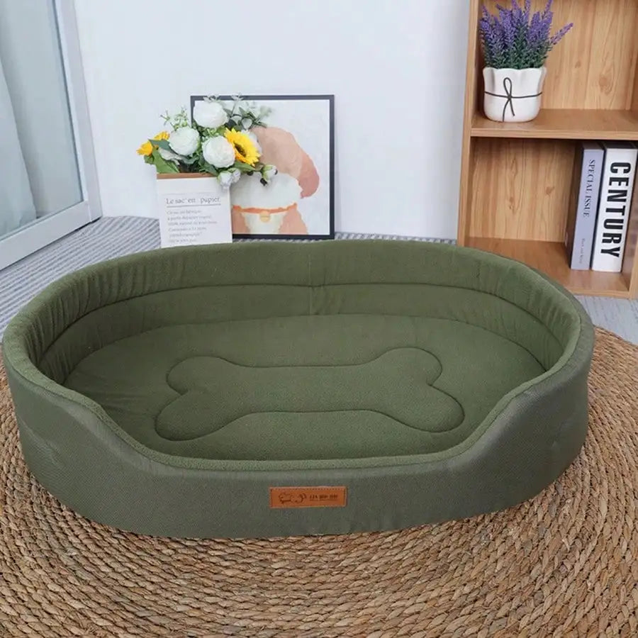 1pc Removable & Washable Pet Bed, Suitable For All Seasons, Semi-Enclosed Design For Small Dogs & Cats, Autumn/Winter