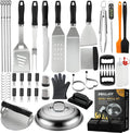 46PC Griddle Accessories Set with Robust Plastic Handle, All-in-One Griddle Tools Kit for Flat Top Grills Teppanyaki Hibachi, St