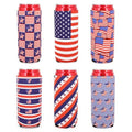 6Pcs Neoprene Tallboy Can cooler, Reusable Insulated Tall Boy Can Sleeves For 22oz - 24oz Energy Beer Beverage Drink
