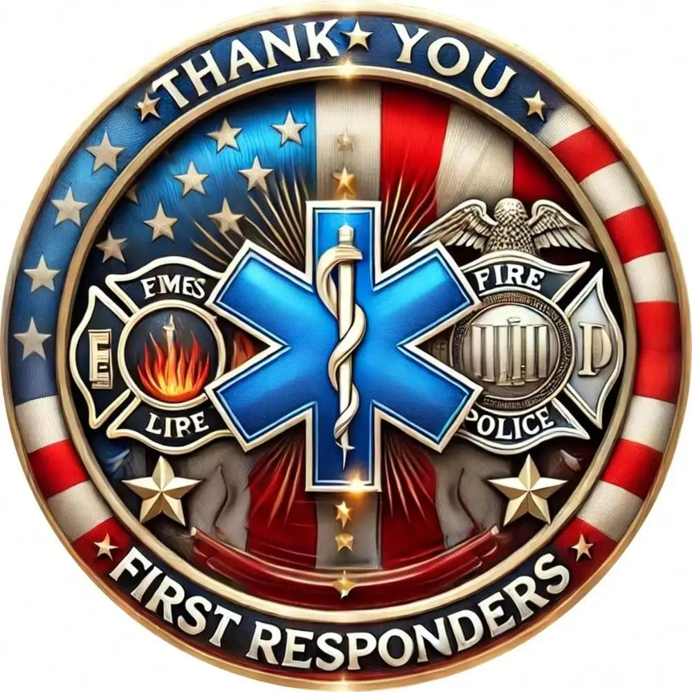 Firefighter Wall Art, Flat American Flag, Patriotic Fireman