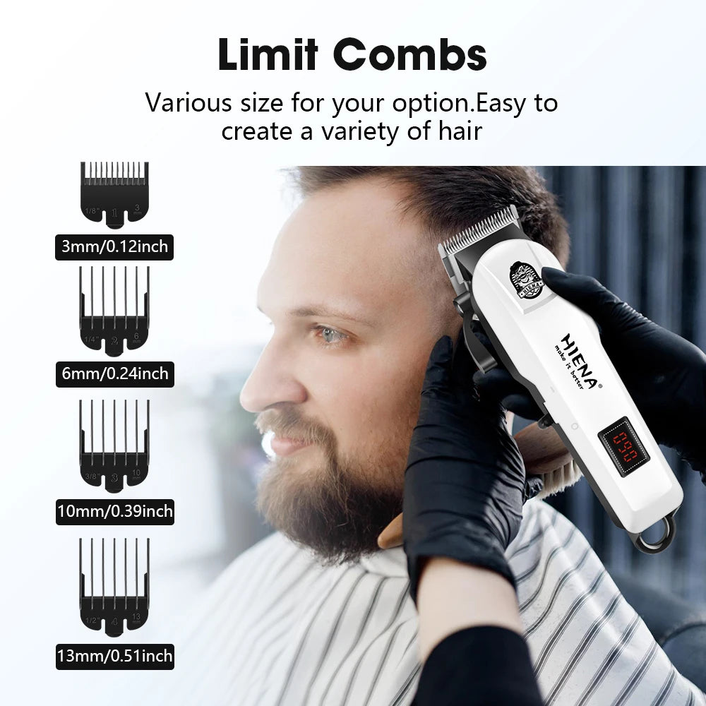 Professional Hair Clippers, Rechargeable Hair Trimmer, Men's Electric Ear and Nose Hair Trimmer Grooming Kit, Rechargeable Electric Razor, 4 Piece Set