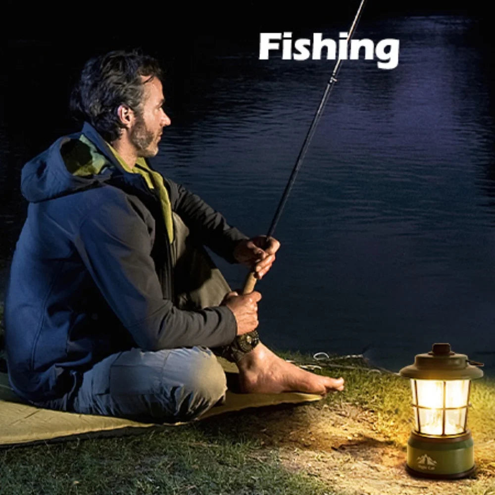 LED Camping Lantern: Portable Outdoor Light for Camping Hiking Fishing Picnic Emergency 4xAA Battery Powered (Not Included)