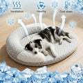 1pc Orthopedic Foam Dog Bed Cooling Mat, Pet Cat Dog Ice Bean Pad, Breathable Non-Slip Washable Cool Dog Bed Mat,