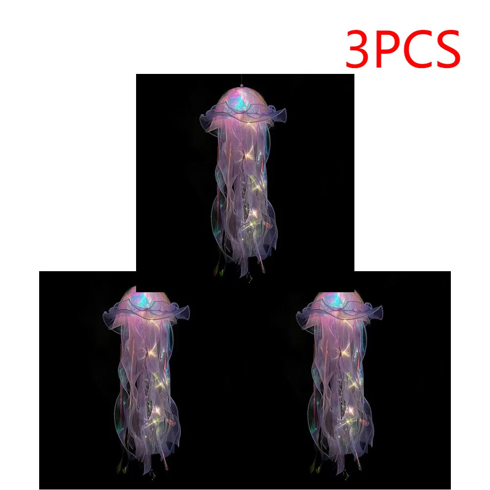 5PCS Jellyfish Bedroom Night Light, Lamp,  Hanging Atmosphere Decoration, Lamp