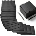 Puzzle Exercise Mat 0.4in, EVA Interlocking Foam Floor Tiles for Home Gym, Mat for Home Workout Equipment, 20in x 20 in-64sqft.