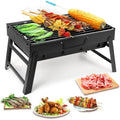 Portable Lightweight Charcoal BBQ Grill for Outdoor, Camping, and Garden Parties - 17''x11.6''x2.6''