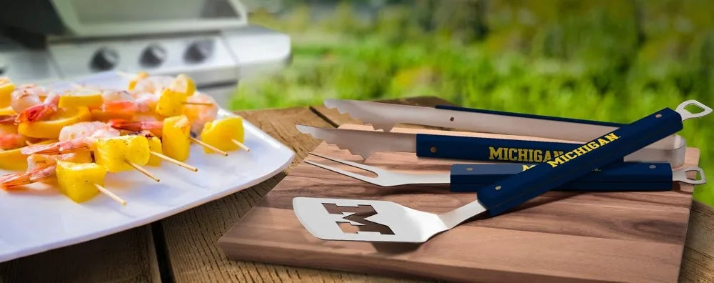 NCAA Spirit Series 3pc BBQ Set - Tailgate Grill Tools