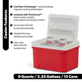 Best-selling home items Portable Compact 9 Quart Ice Chest Cooler for 13 Cans Picnic Camping Beach Outdoor Red