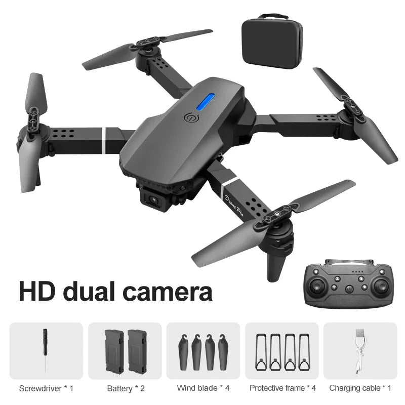 Brushless Motor Foldable Drone Optical Flow Drone 360° Rolling Trajectory Flight Headless Mode Speed Adjustment APP Control Drone