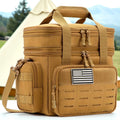 Tactical Lunch Box Expandable 18L Insulated Cooler Bag Leak Proof Lunch Bag for Work Camping Outdoor Picnic MOLLE Weave Strap