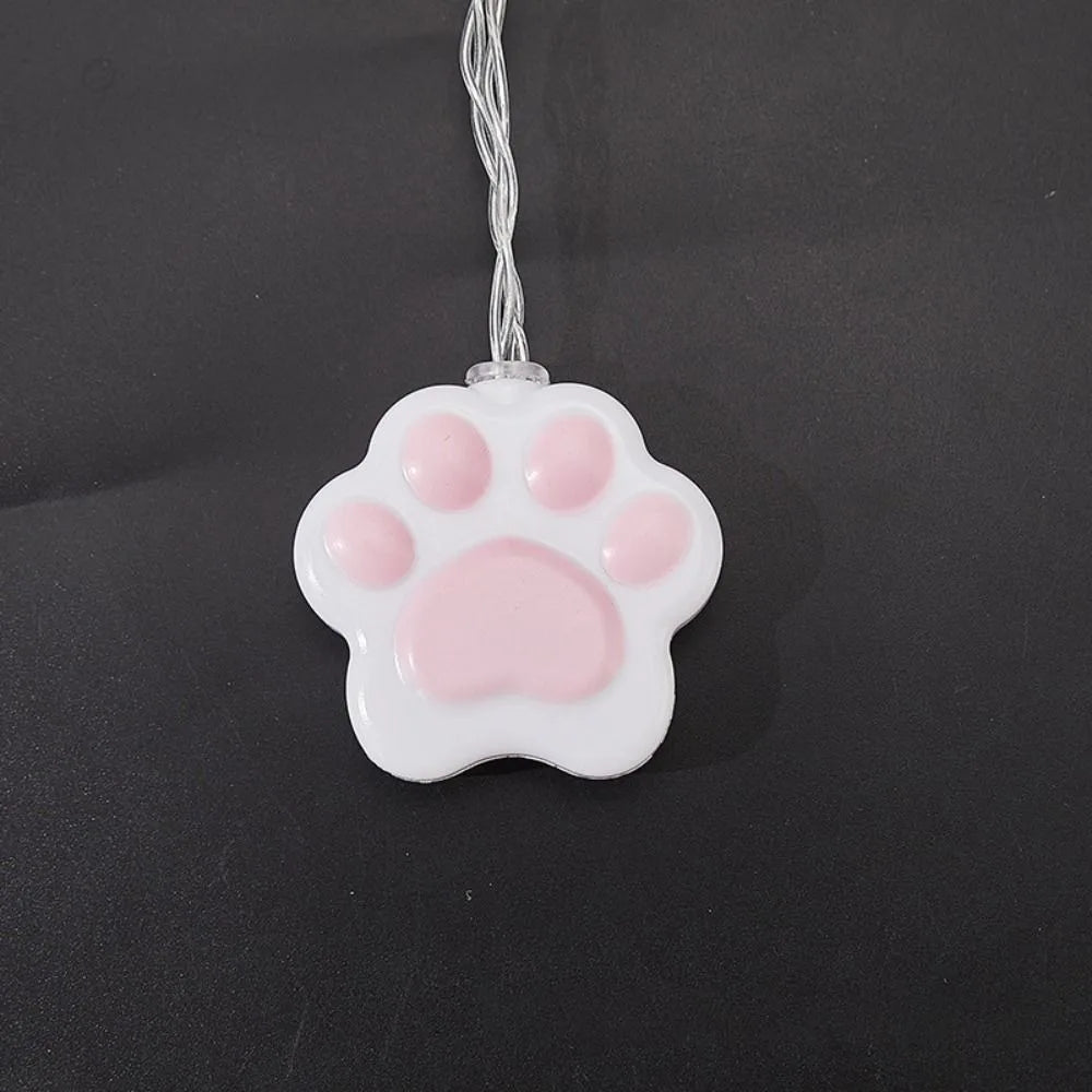 PVC LED Night Lights, Cat Paw, Waterproof, Fairy String Lights, USB/Battery Operated, Garden Lamp / Bedroom Decor