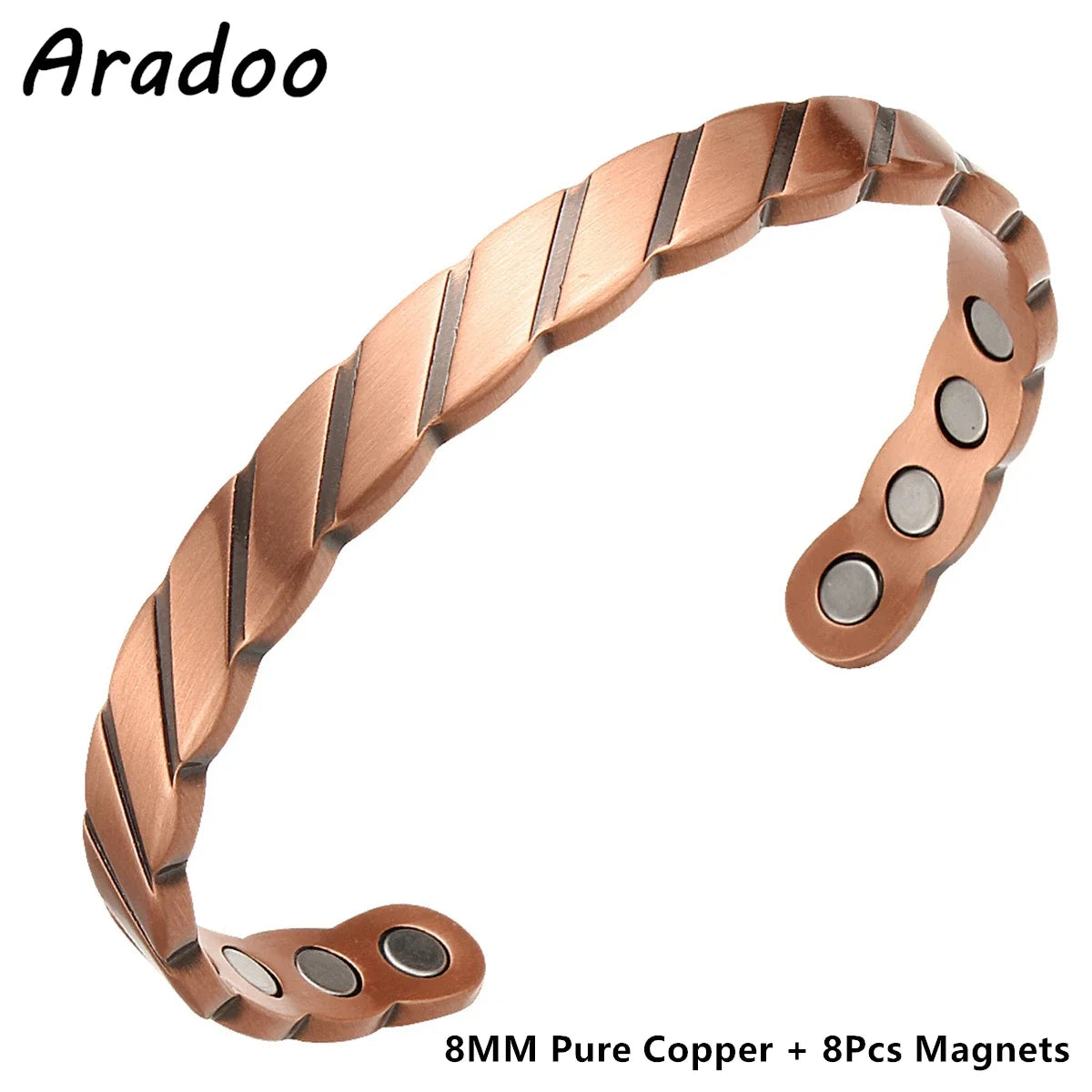 Pure Copper Bracelets for Women, 3500 Gauss Magnetic Therapy,
