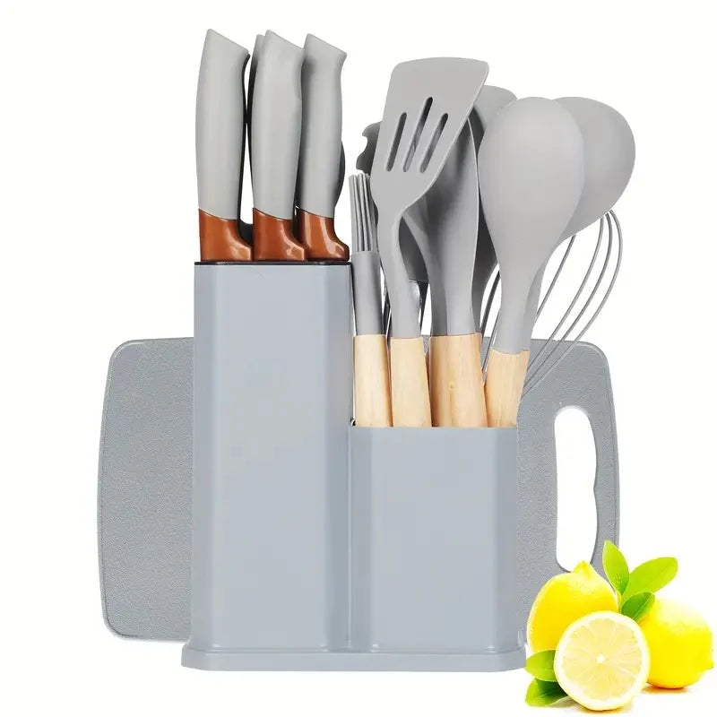 Stainless Steel & Food-Grade Silicone Kitchenware Set Multi-Functional Combination
