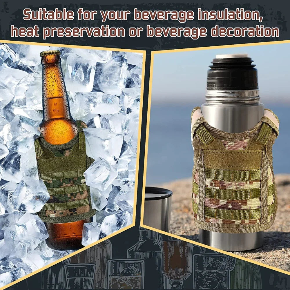Detachable Nylon Beer Bottle Vest Adjustable Straps Beer Bottle Vest Drink Bottle Cover Drink Bottle