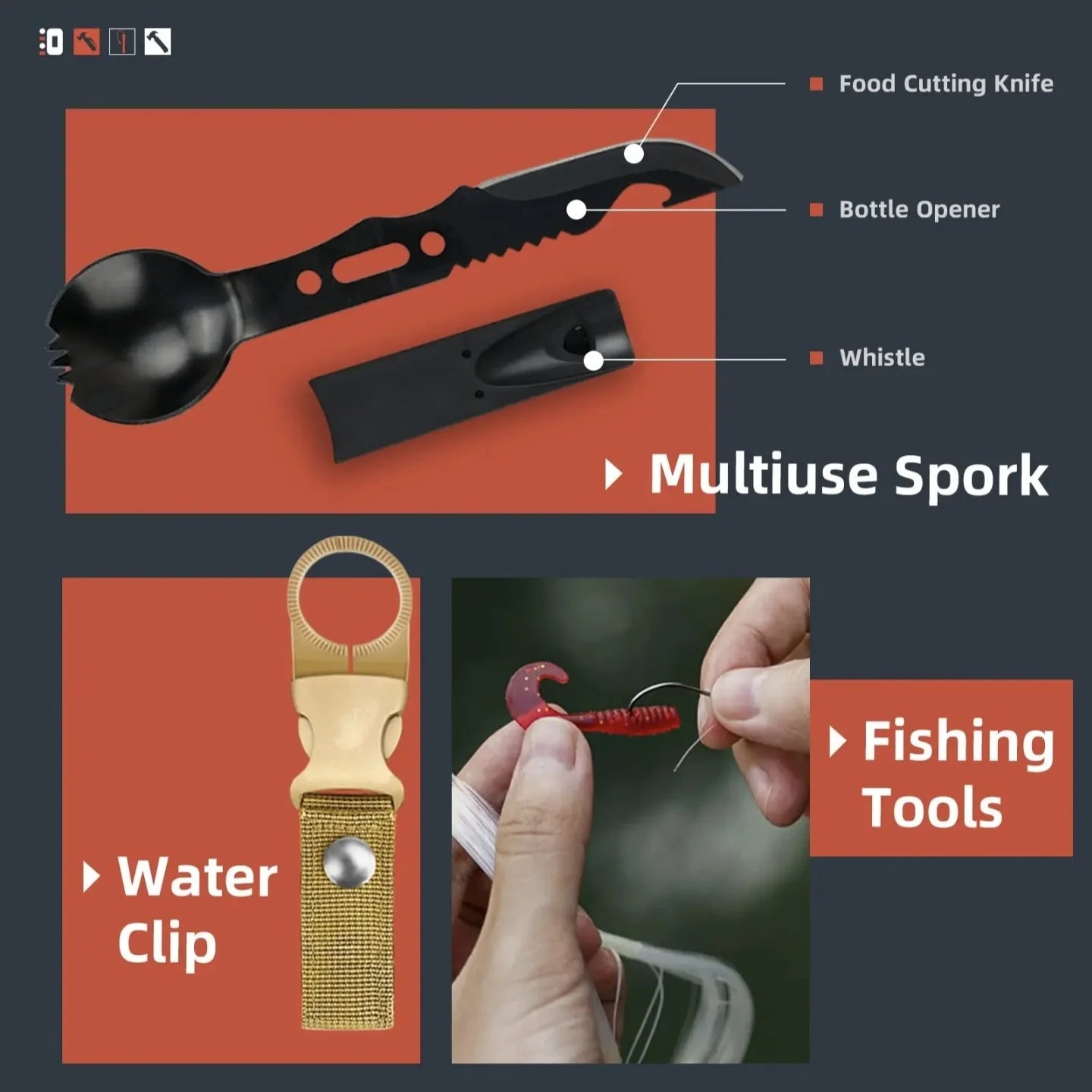 13 in 1 Outdoor Survival Kit Multi-function Emergency First Aid Tools Camping Hiking Self Defense Gear