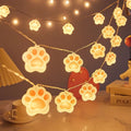 PVC LED Night Lights, Cat Paw, Waterproof, Fairy String Lights, USB/Battery Operated, Garden Lamp / Bedroom Decor