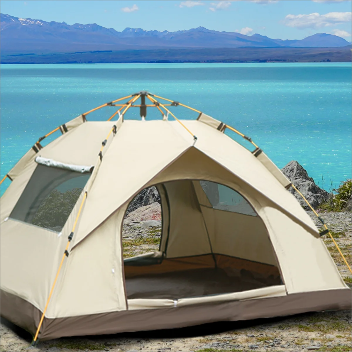 Outdoor shelter / Sunshade, Camping Tent, Camping tent Two doors and two windows