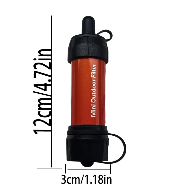 Emergency Survival & Camping Portable Water Filter - Emergency & Disaster Purifies Water Source On-The-Go