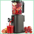 Cold Press Juicer, 5.5in Wide Chute, Slow Masticating for Whole Fruits & Veggies, Gray