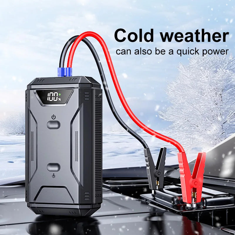Car Battery Jump Starter Digital Display Portable Car Battery Booster Charger 26800mAh Power Bank Emergency