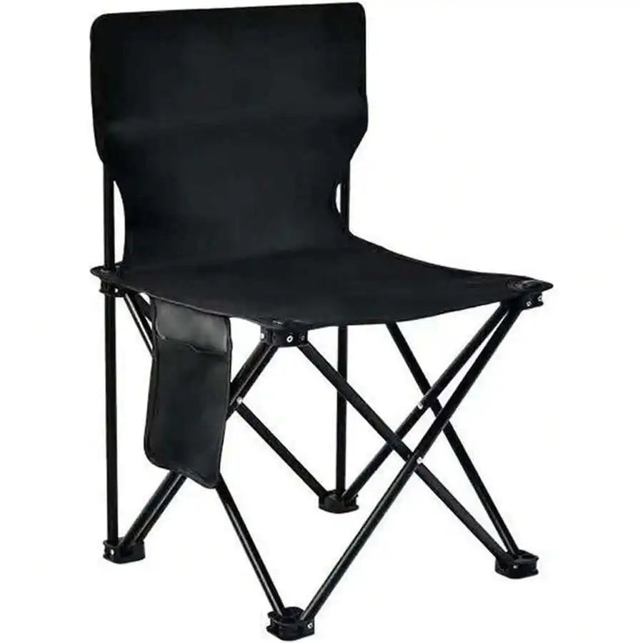 Outdoor Folding Camping Chair With Side Pockets, Stainless Steel Frame, Lightweight And Sturdy For Picnic Fishing Barbecue