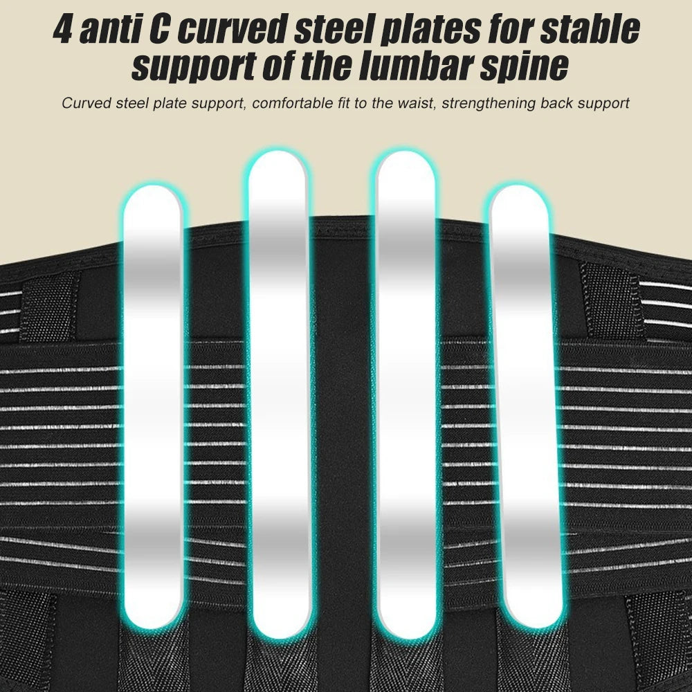 1PCS Thermal Magnetic Therapy Lumbar Support Belt Lower Back Brace for Men and Women,Self-Heating Waist Strap with Gauss Magnets