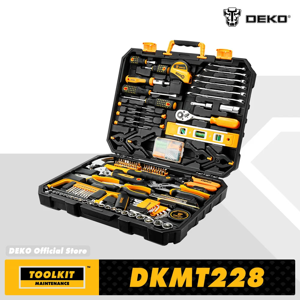 228Pcs Socket, Auto Repair Tool Combination, Package Mixed Tool Set Hand Tool Kit with Toolbox Storage Case