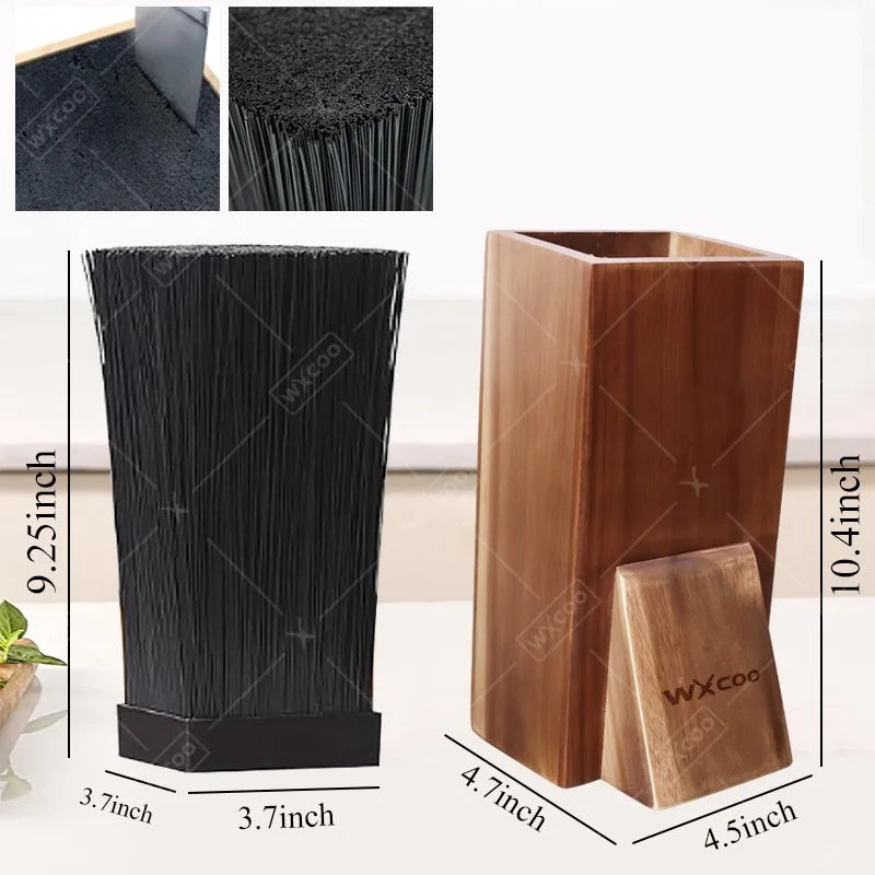 Kitchen Accessories 7PCS Professional Stainless Steel Knife Set with Sharpening Rod Wooden Holder