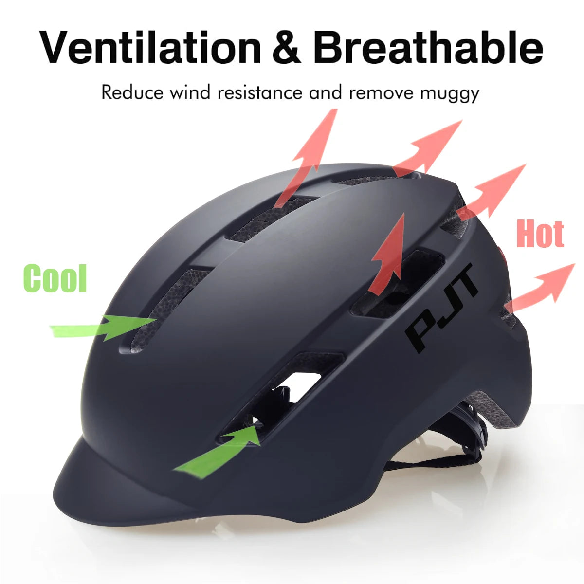 New Cycling Helmet, In-Mold Mountain Road USB Rechargeable Tail light Bicycle Bike Helmet,  Cycling Helmet