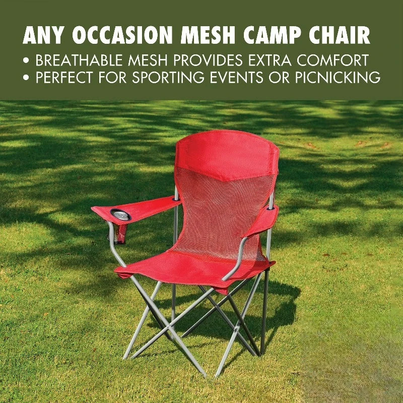 Basic Chair Mesh, Red, Adult