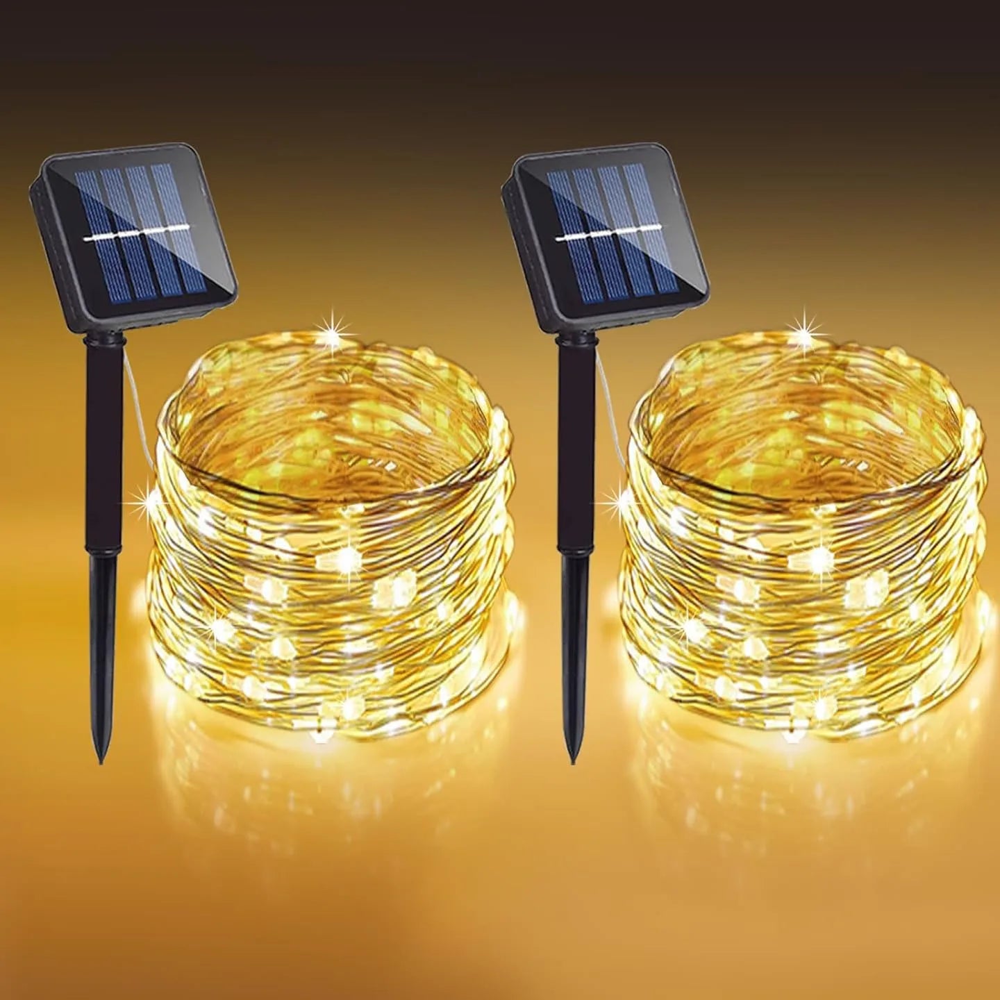 Multi Color Lights, Solar, Garden Lights, String Lights with 8 Modes, Waterproof Wire Lights,