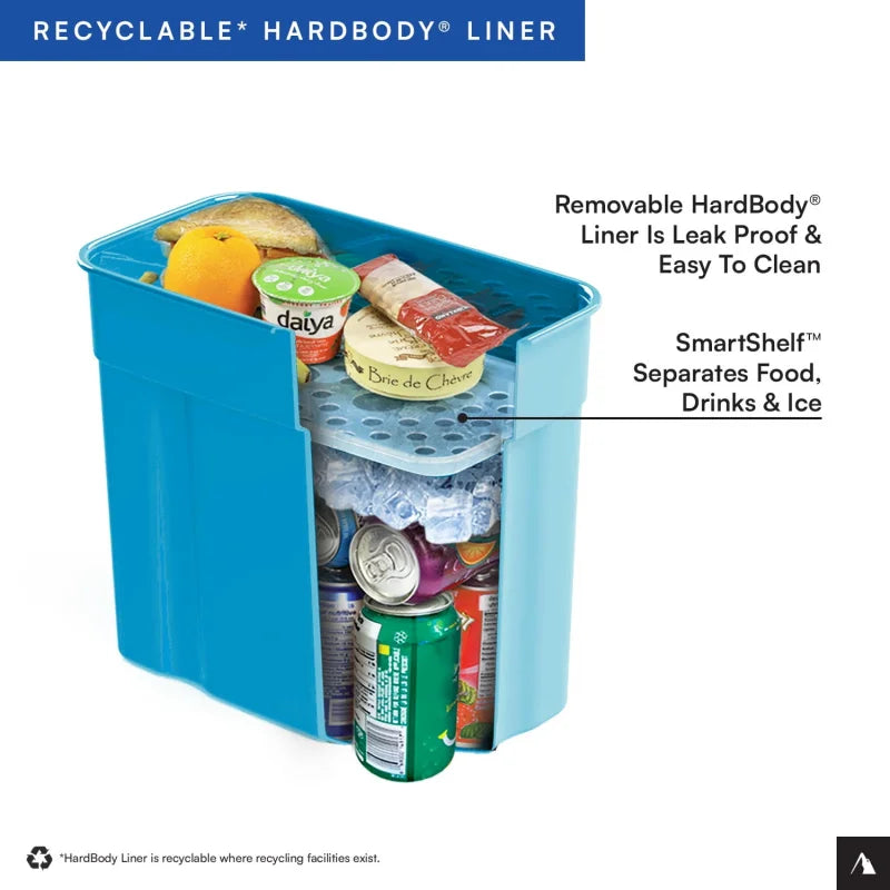 12 Can 8 QT Capacity Zipperless Soft Cooler, Ocean Blue