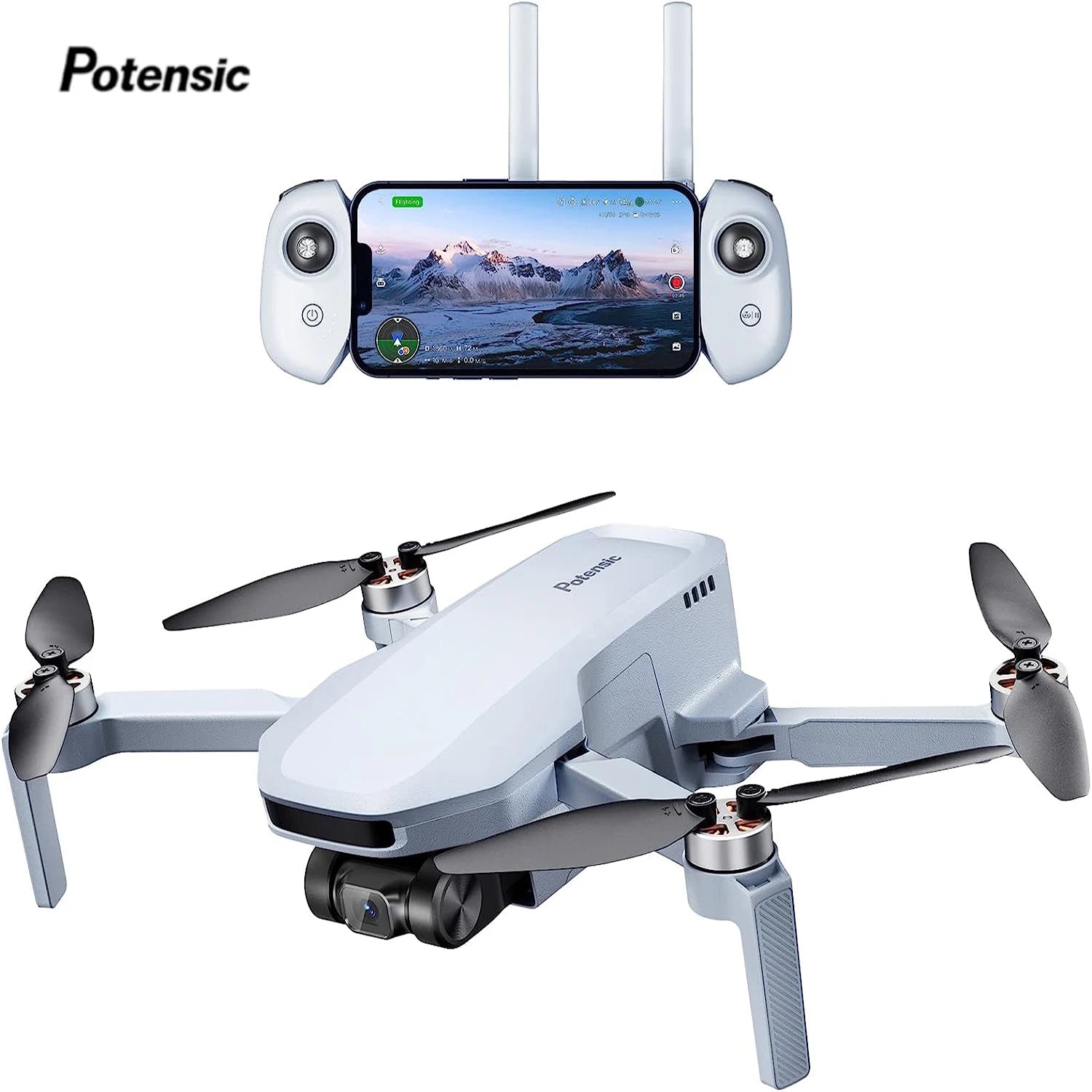 Drones GPS Auto Return Single Axis Gimbal EIS Professional Drone Max 4-KM Waypoint Flight Follow