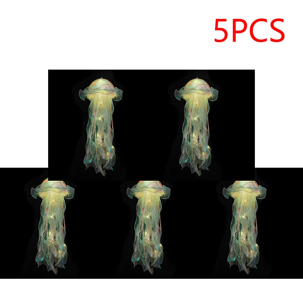 5PCS Jellyfish Bedroom Night Light, Lamp,  Hanging Atmosphere Decoration, Lamp