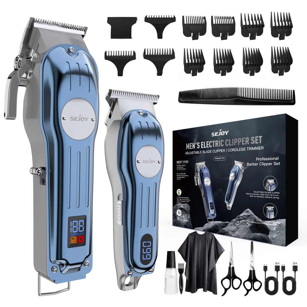 Rechargeable Hair Clipper Combo Professional Electric Hair Trimmer Set Cordless Trimmer