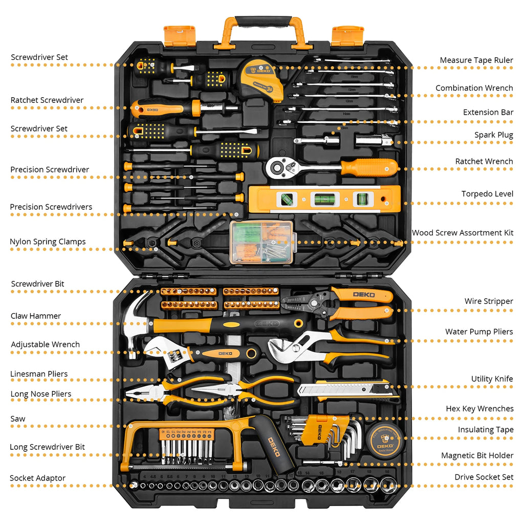 228Pcs Socket, Auto Repair Tool Combination, Package Mixed Tool Set Hand Tool Kit with Toolbox Storage Case