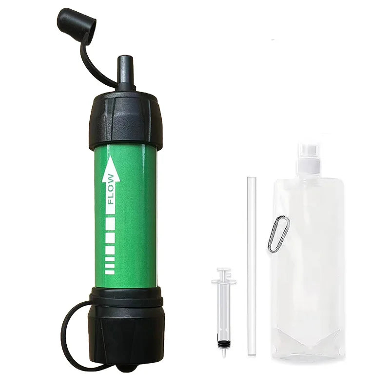 Emergency Survival & Camping Portable Water Filter - Emergency & Disaster Purifies Water Source On-The-Go