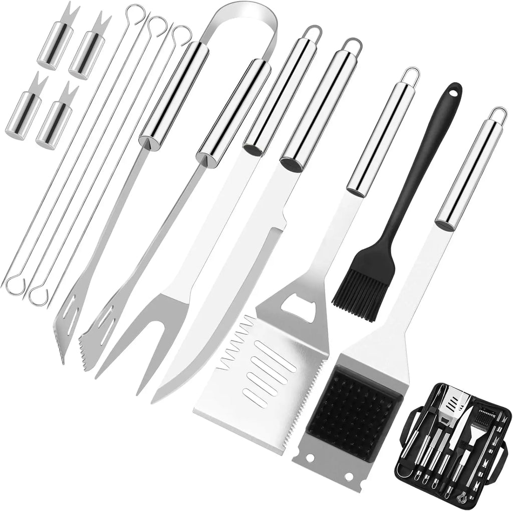 Grilling Accessories, BBQ Accessories, 15Pcs Grill Set, Grill Tools, Grill Accessories with Carrying Bag, Stainless Steel Grill Utensils Set, Grill Kit