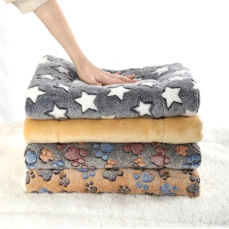 Flannel Pet Sleeping Mat Dog Bed Cat Litter Puppy Bed Dog Sofa Lovely Mattress Cushion for Small Large Dog Blanket For Winter