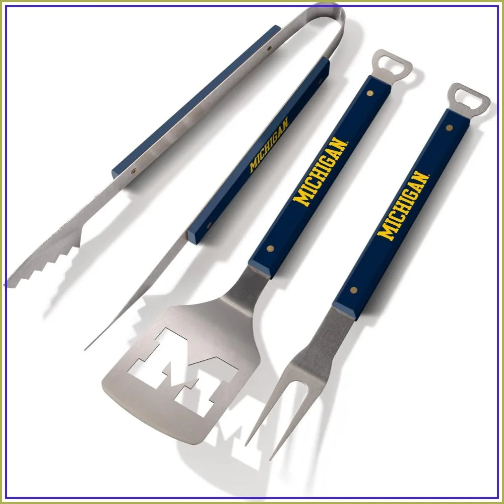 NCAA Spirit Series 3pc BBQ Set - Tailgate Grill Tools