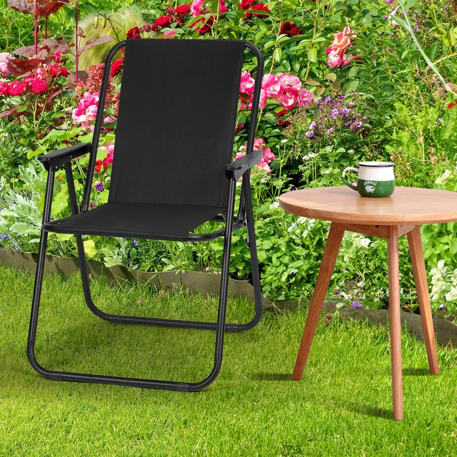 Heavy Duty Folding Beach Chair Portable Camping Lawn Chairs for Picnic Travel