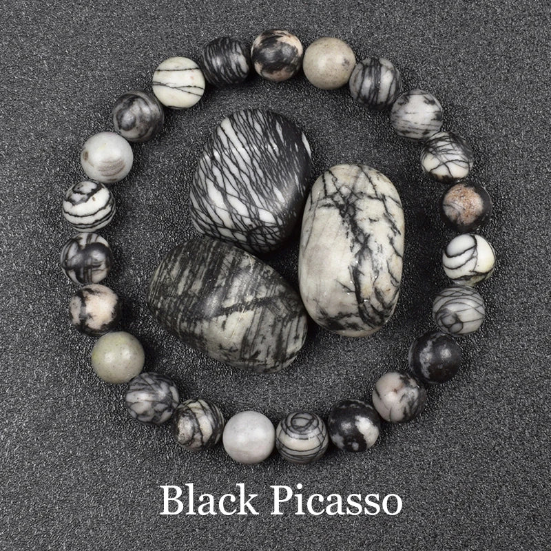 Golden Obsidian Stone Beads Bracelet Men Women Golden Light Rainbow Obsidian Raw Stone Round Bead Natural Energy Jewelry
