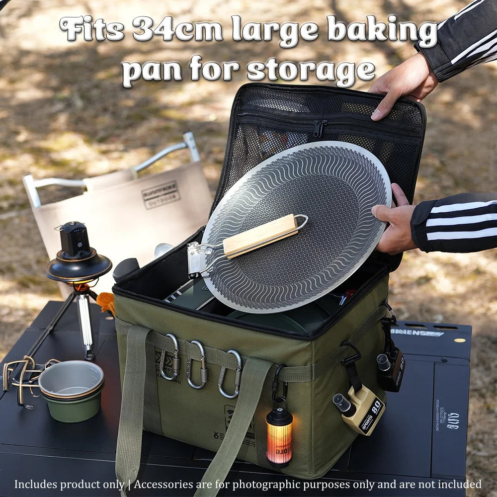 42L Tactical Camping Storage Bag Large Capacity Foldable Reusable Ideal for Picnic Utensils and Outdoor Gear
