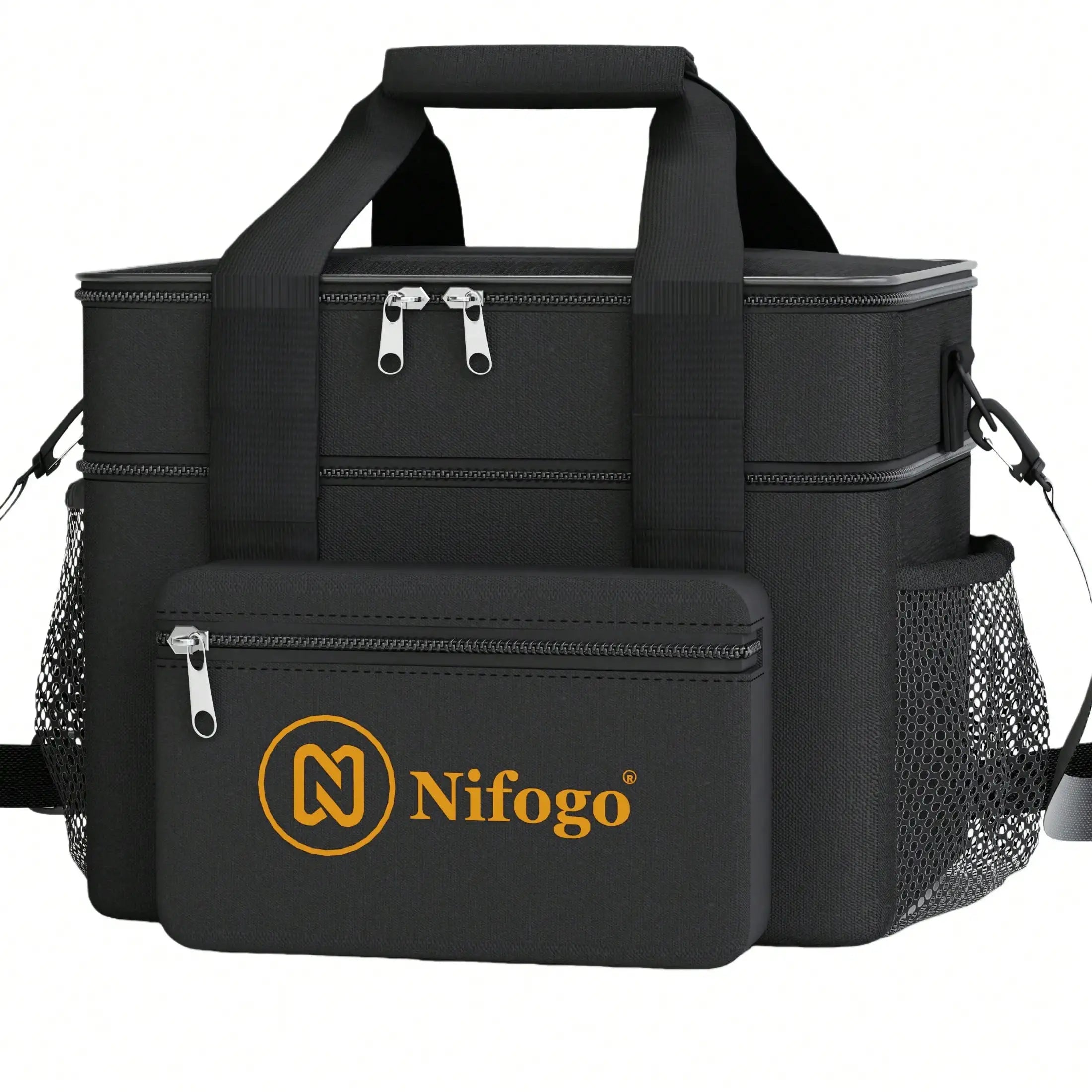 Insulated Cooler Bag, Leakproof Portable Thermal Lunch Cooler Tote with Adjustable Shoulder Strap, Large Capacity Waterproof Cooling Bag for Picnic, Camping, Beach, Travel, Work, Outdoor BBQ